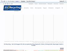 Tablet Screenshot of eu-recycling.com